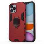 For iPhone 12 Pro Max Shockproof PC + TPU Protective Case with Magnetic Ring Holder(Red)