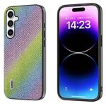 For Samsung Galaxy M54 5G ABEEL Diamond Black Edge Phone Case(Rainbow Diamond)