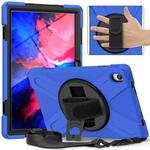 For Lenovo Tab P11 Silicone Hybrid PC Tablet Case with Grip & Shoulder Strap(Blue)