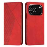 For iPhone 17 Pro Diamond Splicing Skin Feel Magnetic Leather Phone Case(Red)