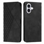 For iPhone 17 Diamond Splicing Skin Feel Magnetic Leather Phone Case(Black)