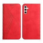 For Samsung Galaxy S23 FE 5G Diamond Splicing Skin Feel Magnetic Leather Phone Case(Red)