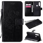 For Motorola Moto G Power Tree & Cat Embossed Pattern Horizontal Flip Leather Case with Holder & Card Slots & Wallet & Lanyard(Black)