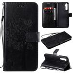 For OPPO Realme 6 Tree & Cat Embossed Pattern Horizontal Flip Leather Case with Holder & Card Slots & Wallet & Lanyard(Black)