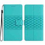 For iPhone 17 Pro Max Diamond Embossed Skin Feel Leather Phone Case(Blue)