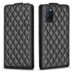 For OPPO  A72 / A52 /A92 Diamond Lattice Vertical Flip Leather Phone Case(Black)