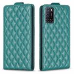 For OPPO  A72 / A52 /A92 Diamond Lattice Vertical Flip Leather Phone Case(Green)