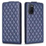 For OPPO  A72 / A52 /A92 Diamond Lattice Vertical Flip Leather Phone Case(Blue)