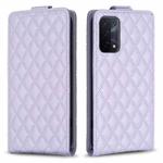 For OPPO  A74 5G / A93 5G /A54 5G Diamond Lattice Vertical Flip Leather Phone Case(Purple)