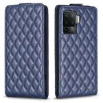 For OPPO A94 / Reno5 F / F19 Pro Diamond Lattice Vertical Flip Leather Phone Case(Blue)