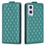 For OPPO A96 5G / Reno7 Z Diamond Lattice Vertical Flip Leather Phone Case(Green)