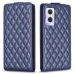 For OPPO A96 5G / Reno7 Z Diamond Lattice Vertical Flip Leather Phone Case(Blue)