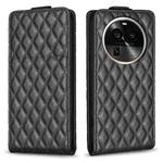 For OPPO Find X6 Pro Diamond Lattice Vertical Flip Leather Phone Case(Black)