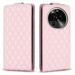 For OPPO Find X6 Pro Diamond Lattice Vertical Flip Leather Phone Case(Pink)