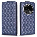 For OPPO Find X6 Pro Diamond Lattice Vertical Flip Leather Phone Case(Blue)