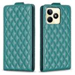 For Realme C53 Diamond Lattice Vertical Flip Leather Phone Case(Green)