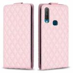 For vivo Y11 / Y15 / Y12 / Y17 Diamond Lattice Vertical Flip Leather Phone Case(Pink)