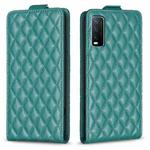 For vivo Y20 / Y20s / Y11s / Y12s Diamond Lattice Vertical Flip Leather Phone Case(Green)