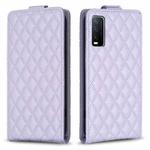 For vivo Y20 / Y20s / Y11s / Y12s Diamond Lattice Vertical Flip Leather Phone Case(Purple)