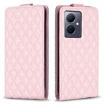 For vivo Y78 5G Diamond Lattice Vertical Flip Leather Phone Case(Pink)
