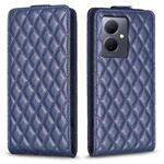 For vivo Y78 5G Diamond Lattice Vertical Flip Leather Phone Case(Blue)