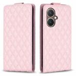 For vivo Y27 4G Diamond Lattice Vertical Flip Leather Phone Case(Pink)