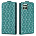 For Samsung Galaxy A22 5G Diamond Lattice Vertical Flip Leather Phone Case(Green)