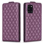 For Samsung Galaxy A31 Diamond Lattice Vertical Flip Leather Phone Case(Dark Purple)