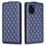 For Samsung Galaxy A31 Diamond Lattice Vertical Flip Leather Phone Case(Blue)