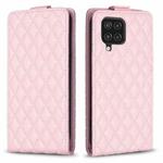 For Samsung Galaxy A32 4G Diamond Lattice Vertical Flip Leather Phone Case(Pink)