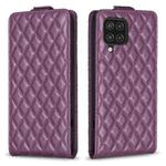 For Samsung Galaxy A32 5G Diamond Lattice Vertical Flip Leather Phone Case(Dark Purple)