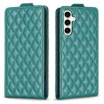 For Samsung Galaxy S23 FE 5G Diamond Lattice Vertical Flip Leather Phone Case(Green)