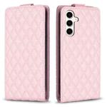 For Samsung Galaxy S23 FE 5G Diamond Lattice Vertical Flip Leather Phone Case(Pink)