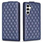 For Samsung Galaxy S23 FE 5G Diamond Lattice Vertical Flip Leather Phone Case(Blue)