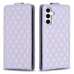 For Samsung Galaxy S23 FE 5G Diamond Lattice Vertical Flip Leather Phone Case(Purple)