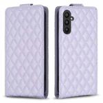 For Samsung Galaxy A54 5G Diamond Lattice Vertical Flip Leather Phone Case(Purple)