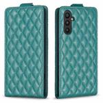 For Samsung Galaxy A15 Diamond Lattice Vertical Flip Leather Phone Case(Green)