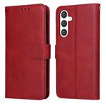 For Samsung Galaxy S23 FE 5G Classic Calf Texture Flip Leather Phone Case(Red)