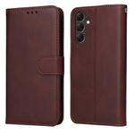 For Samsung Galaxy A15 Classic Calf Texture Flip Leather Phone Case(Brown)