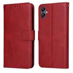 For Samsung Galaxy A05 Classic Calf Texture Flip Leather Phone Case(Red)