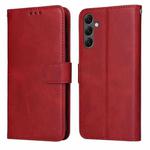 For Samsung Galaxy A25 5G Global Classic Calf Texture Flip Leather Phone Case(Red)