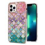 For iPhone 16 Pro Max Electroplating Pattern IMD TPU Shockproof Case(Colorful Scales)