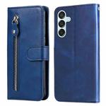 For Samsung Galaxy M15 5G / F15 5G Fashion Calf Texture Zipper Leather Phone Case(Blue)