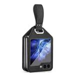 For Samsung Galaxy Z Flip5 Rocky Series Wristband Holder PC Phone Case(Black)