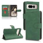For Google Pixel Fold Skin Feel Magnetic Flip Leather Phone Case(Green)