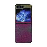 For Samsung Galaxy Z Flip5 Colorful Glitter PC Shockproof Phone Case(Purple)