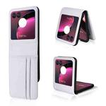 For Motorola Moto Razr 40 Ultra Card Slot PU Leather PC Phone Case(White)