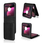 For Motorola Moto Razr 40 Ultra Card Slot PU Leather PC Phone Case(Black)