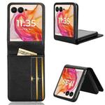 For Motorola Moto Razr 50 Ultra Card Slot PU Leather PC Phone Case(Black)