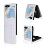 For Samsung Galaxy Z Flip5 Card Slot PU Leather PC Phone Case(White)
